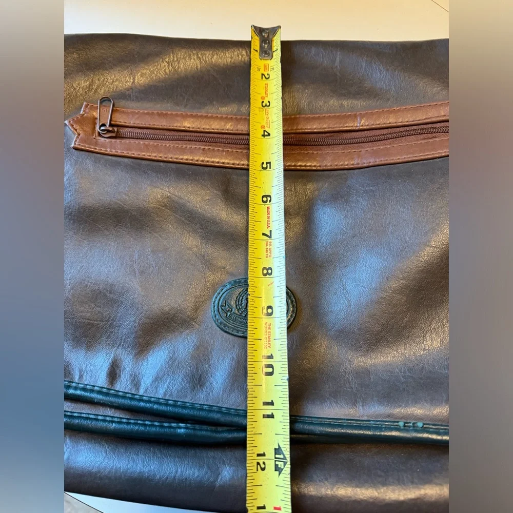 Vintage Brown Leather 90s Briefcase Laptop Bag MINTY M International Series